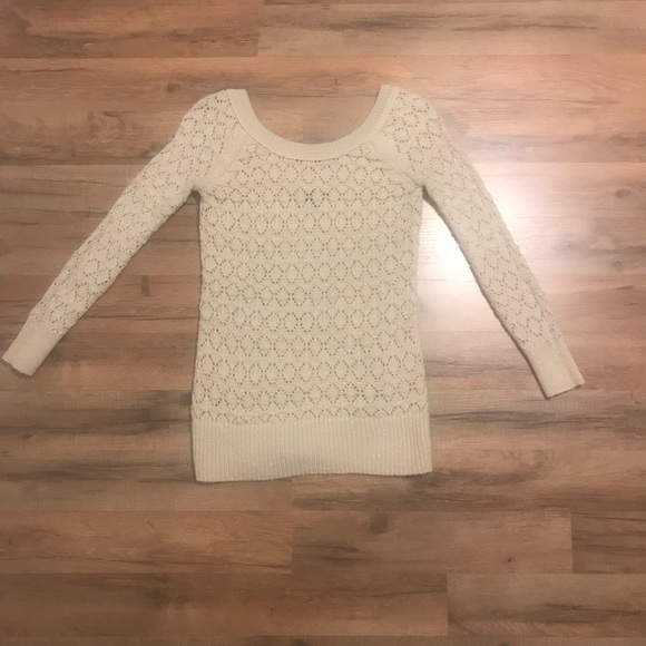 American Eagle Outfitters Sweaters - American Eagle Tan Sparkle Sweater XXS